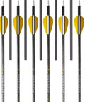 Wrath Archery Arrows 30 Inch Length 340 Spine Carbon Arrows Pack Of 6 For Hunting 3D And Target Practice 2 Inch Fletching