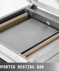 Straight Up One Thousand Watt Vacuum Sealer For Kitchen Storage And Light Commercial Use, showing imported heating bar inside.