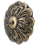 30 Piece Retro Zinc Alloy Upholstery Tacks And Furniture Nails 22mm Round Heads With 10mm Shank For Sofa Chair Bed DIY Makeovers To Snag Quick Fixes And Level Up Your Home Digs Today, decorative bronze nail with floral design, close-up.