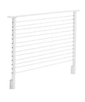 Easy As Pie Cable Railing Kit For Decks Featuring Marine Grade Stainless Steel Cables Plus Pre Drilled Posts And All Necessary Hardware Included For Quick Face Mount Setup In Clean White.