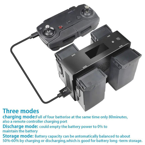 Battery Wall And Car Charger For DJI Mavic Air First Gen Drone Go To Rapid Charging Hub, charging batteries and remote.