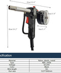 Pro Grade Aluminum Wire Welding Gun Kit For Miller Millermatic Series Spoolmate 100 with measurements and specs displayed