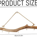 Badass 16 Inch Natural Wood Wall Hooks Featuring Five Curved Prongs For Hanging Heavy Jackets Tote Bags And Key Chains Inside Your Mudroom Or Entryway While Keeping Everything Slick And Organized with size information.