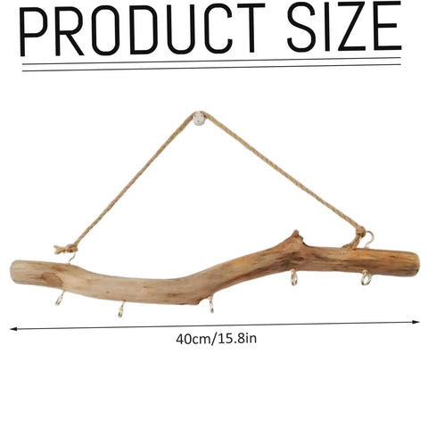 Badass 16 Inch Natural Wood Wall Hooks Featuring Five Curved Prongs For Hanging Heavy Jackets Tote Bags And Key Chains Inside Your Mudroom Or Entryway While Keeping Everything Slick And Organized with size information.