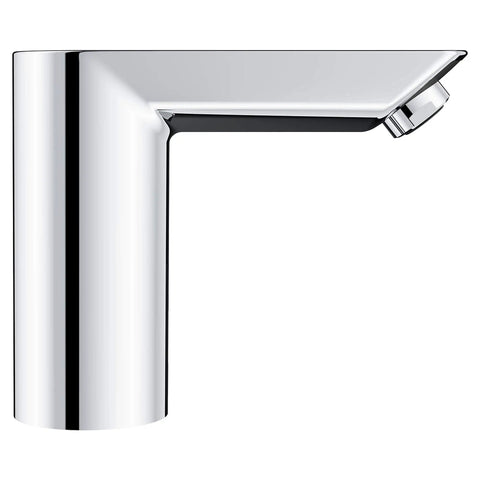 Side view of Baucosmopolitan E Touchless Electronic Faucet With Temperature Control Lever Battery Powered Hands Free Infrared Sensor.