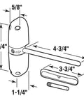 Illustration of KC10HD Self Closing Door Closer Kit with measurements and components, including surface mount and spring loaded bar.