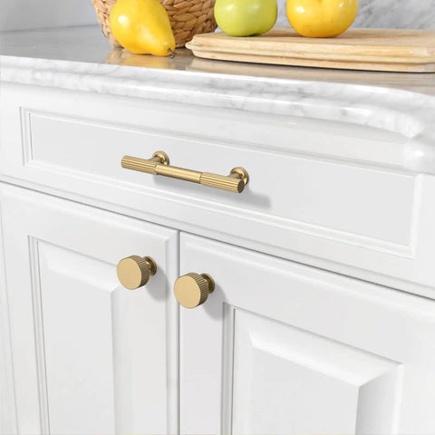 10 Pack Champagne Bronze Kitchen Cabinet Knobs Zinc Cabinet Hardware for dresser drawers on white cabinets