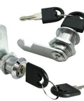 Cam Lock Set 2 Pack Keyed Alike Zinc Alloy Cylinder Locks For Cabinets Drawers Toolbox Mailbox And More 16mm Locks With 18mm Hole Includes 4 Keys So Easy To Use At Home Or On The Job