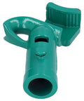 Heavy Duty 3/4 Inch Manual Pipe Bender For Tubing And Steel Construction, green metal handle for precise pipe bending.