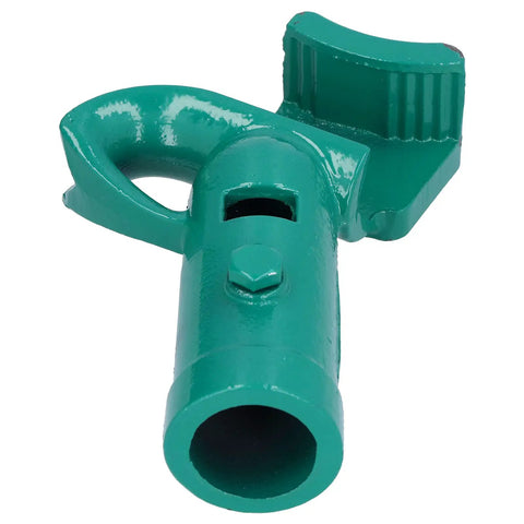 Heavy Duty 3/4 Inch Manual Pipe Bender For Tubing And Steel Construction, green metal handle for precise pipe bending.