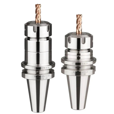 Heavy Duty CNC BT40 Tool Holder With Rock Solid Shank Precision At 0.003 For ER16 ER20 ER25 ER32 ER40 Collets, close-up view.