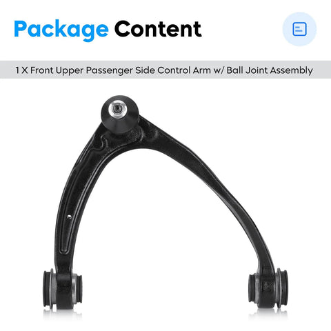 Front Upper Passenger Side Control Arm With Beefed-Up Ball Joint Assembly K80670 For Chevy Silverado 1500 2007 To 2016 And GMC Sierra Yukon Tahoe Suburban Avalanche Cadillac Escalade ESV EXT 2007 To 2014 Suspension Kit