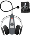 Ultrasonic leak detector front view with 40kHz, 420mm probe, foldable headset, carrying bag.