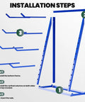 Installation steps for Heavy Duty Alloy Steel Lumber Storage Rack Delivering 1000 Pound Load Capacity Pipe Multi Function Organization Shelf.