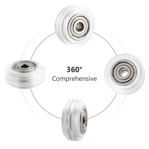 360-degree view of 26Pcs 3D Printer Wheel Kit With Polycarbonate POM Pulleys And 625zz Bearings for Creality CR 10 Ender 3 Anet A8 Artillery X1