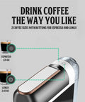 All In One Office Coffee Maker With Permanent Filter And Capsule Compatibility Semi Automatic Espresso Pump Machine for Espresso and Lungo