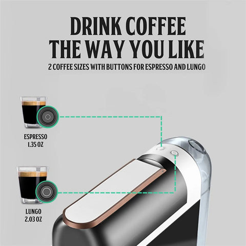 All In One Office Coffee Maker With Permanent Filter And Capsule Compatibility Semi Automatic Espresso Pump Machine for Espresso and Lungo