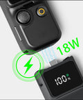 High Capacity Battery Handle For Osmo Pocket 3 And 4 On The Go 5000mAh Power Grip with 18W USB-C fast charge indicator