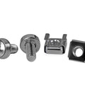 Smooth Operator M6 Cage Nuts And Precision Screws Kit With Fast Lane Install Tool For Server Racks Network Panels And AV Racks Durable Rust Proof Construction, featuring chrome-plated screws and cage nuts.