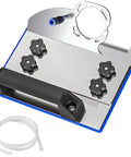Heavy Duty 45 Degree Tile Chamfering Tool And Ceramic Angle Grinder Attachment with stainless steel surface and adjustable knobs.