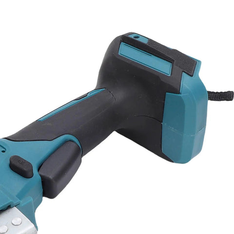 Close-up of the handle and battery pack of Hassle-Free 4V Cordless Electric Scissors With Safety Guard for crafters.