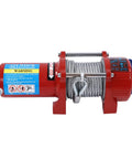 Heavy Duty 4500lb Electric Winch Kit For Trucks And Trailers With Easy Install Planetary Gear Design, featuring steel cable.