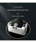 Heavy Duty Ultrasonic Cleaner With 410W Power And 7.5L Tank Crushes Grime Off Vinyl Records And Phonograph Discs, showing ultrasonic cleaning in action.
