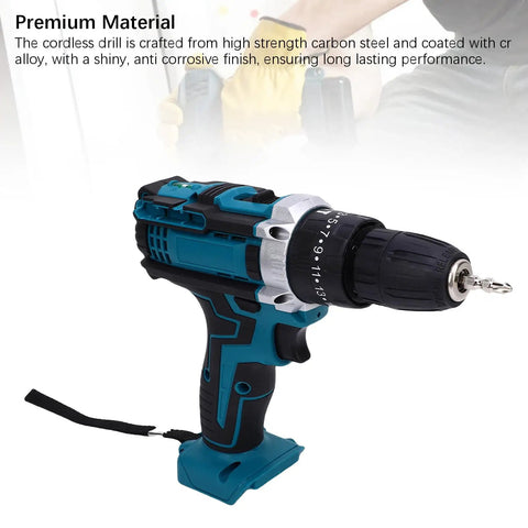Badass 21V Cordless Drill Driver With Brushless Motor And 2000 RPM Adjustable Speed Featuring A Heavy Duty 10mm Chuck and premium steel material.