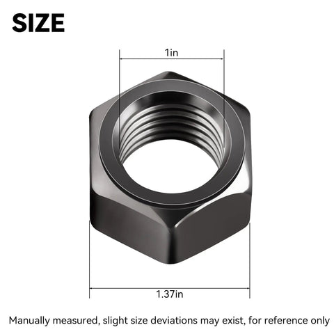 One Inch Brake Lathe Arbor Nut Coarse Thread Replacement for AccuTurn Bosch Van Norman FMC JBC and John Bean Brake Lathes size 1in