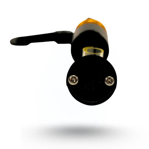 Front view of Heavy Duty Regulator And Octopus Hose Holder Clip For Diving With 7 Pound Capacity, Non Magnetic Gold Finish