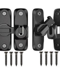 Heavy Duty Flip Gate Latches For Barn Doors And Garden Gates 90 And 180 Degree Anti Rust Hasps Thickened Zinc Alloy Locking Latch, front view