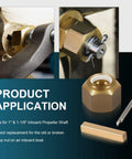 Brass Prop Nut Kit For Inboard Boats That Fits One Inch And One Eighth Inch Shafts Upgrade Your Ride With A Direct Replacement