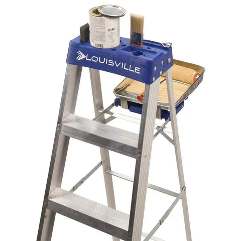 AS2108 Aluminum Stepladder With 250-Pound Duty Rating, 8 Foot Reach, Lightweight Yet Sturdy Workhorse, Anti Slip Feet With Thick Rubber Treads, Pro Top Design For Safer Home And Jobsite Use