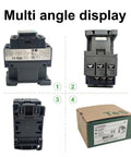 Multi angle display of 3 Pole Non-Reversing Contactor, 18A, 120 VAC Coil, 1 NO 1 NC Auxiliary Contacts for heavy load motors and equipment