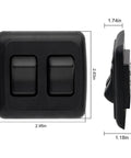 Heavy Duty 12V SPST On Off Toggle Switch With Bezel For RVs Campers Trailers Boats Power Your Lights Pumps Fans Vents And More UL CSA VDE Approved For Marine And Off Grid Use, black 2.95in x 2.83in
