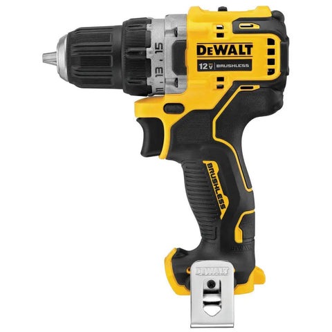 Xtreme 12V Max Brushless Drill And Impact Driver Combo Kit With Three Eighth Inch Ratcheting Chuck side view