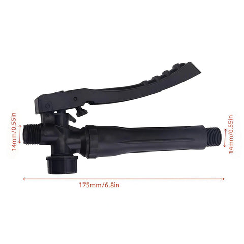 Three Piece Replacement Sprayer Handle Kit For Wand And Trigger Sprayers, 175mm Long, 18mm Thread, Black