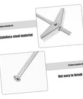 32 Piece Toggle Bolt And Wing Nut Kit For Heavy Duty Drywall Anchors No Fuss Easy Install Fasteners For Hanging Mirrors, Shelves And Furniture, Versatile Iron Construction DIY Kit For Quick, Solid Mounts, stainless steel toggle bolt