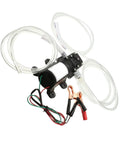 Heavy Duty 12V Self Priming Fluid Scavenge Pump With Long Suction Hose, electric pump with cables and hoses for oil transfer.