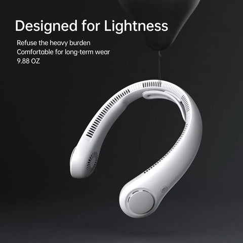 Portable Neck Fan With 5 Speed Settings Hands Free Wearable Bladeless Personal Cooling Fan, lightweight design