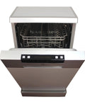 Sick 18 Inch Portable Dishwasher With Energy Star Certified Savings And Genuine Stainless Steel Interior featuring open door and control panel.