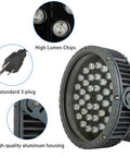 108W RGB Wall Washer Outdoor Spotlight With Remote Dope Color Changing Stage Lights For Weddings Parties Patio And Landscape Lighting IP65 Waterproof US 3 Plug with aluminum body and 3-plug