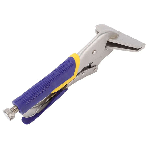 Locking Sheet Metal Clamp 10 Inch With Duckbill Pliers For Auto Repair Carbon Steel Tool with rubber grip and wide flat jaws