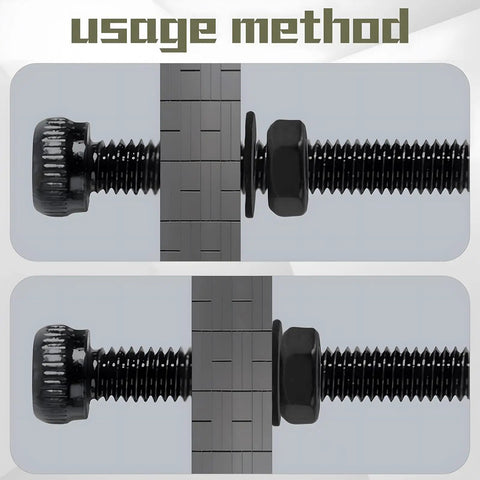 Diagram showing use of 510 Pcs M2 Socket Cap Screws Kit With Nuts, Washers, And Wrench in DIY projects and repairs.