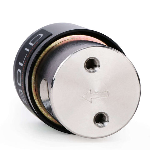 Stainless Steel 1/4 Inch Electric Solenoid Valve 12V DC Normally Closed With Viton Seals, side view showing connection ports.