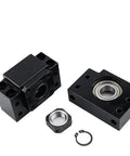Ballscrew End Supports BK15 BF15 For SFU RM 2005 2010 20mm CNC Ball Screw Machines Low Noise Dustproof Ring Smooth Operation Easy Install With Lock Nut And Circlip Durable Carbon Steel Build, BK15 BF15 blocks with lock nut and circlip