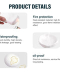 Detail view of Heavy Duty Waterproof Patching Paste And Dependable Repair Mastic showing fire protection, waterproofing, and oil-proof features.