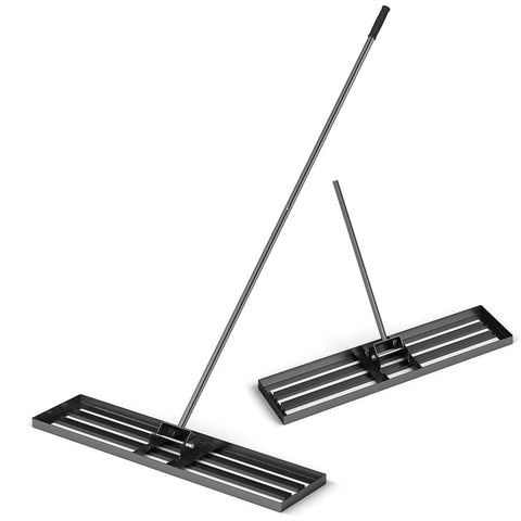 Heavy Duty Lawn Leveling Rake With 67 Inch Long Ergonomic Handle, 42 By 10 Inch Landscape Rake for Soil and Garden