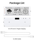 ESP32 S3 Powered 5.79 Inch E Ink Display E Paper HMI Module With SPI Interface Low Power Power Off Retention, rear view