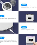 Steps to use Rechargeable Ultrasonic Retainer Cleaner With 50KHz Cleaning Power, Upgraded Motor, 280Ml Capacity.
